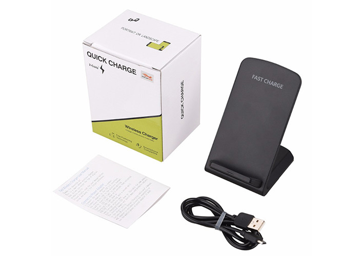 FCC 6mm ABS QI Enable 10w Wireless Charger Stand
