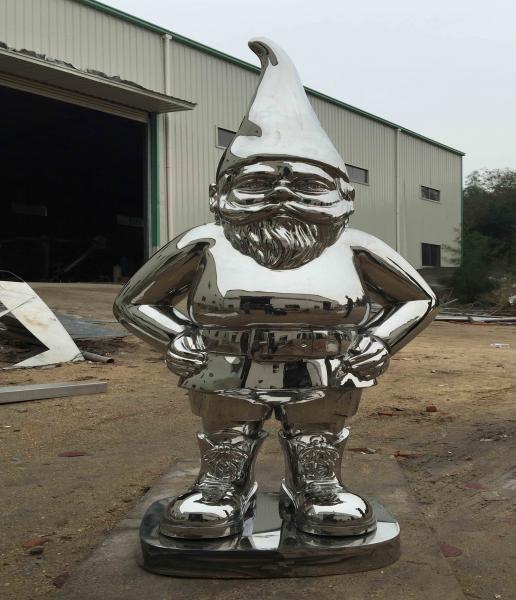 Santan Clause Stainless Steel Sculpture , Customized Outdoor Modern Sculptures