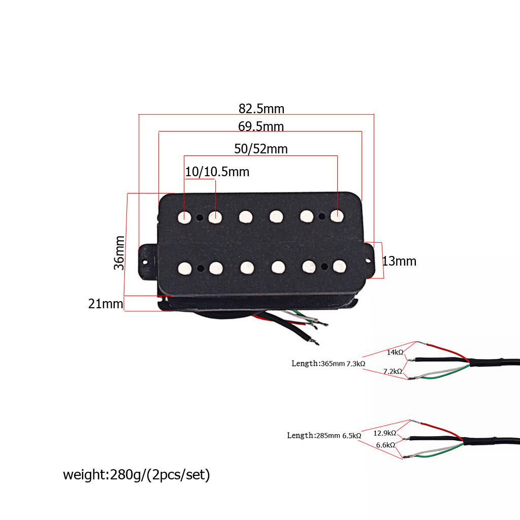 Alnico V Humbucker Pickup Double Coil N12.9K/B14K Output For Tom Anderson Electric Guitar