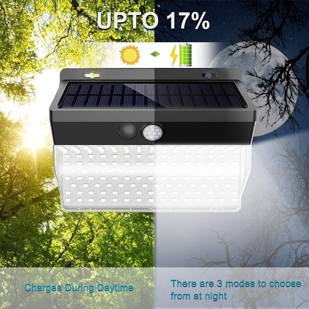 Super Bright 5000K 208 Led Solar Light / DC6V Solar Powered Motion Sensor Security Light
