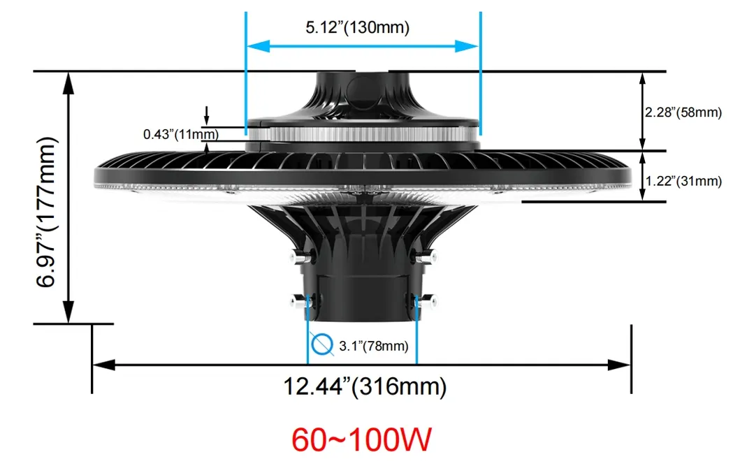 16+ Years Factory Ajustable 150W IP65 Built-in Waterproof 130lm/W Fairy Lawn Courtyard Landscape Park Yard Pathyway Street Post Top LED Garden Light