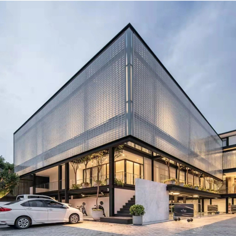 Hot Melt Glass Brick / Block Curtain Wall Light Giving Privacy Energy Insulated