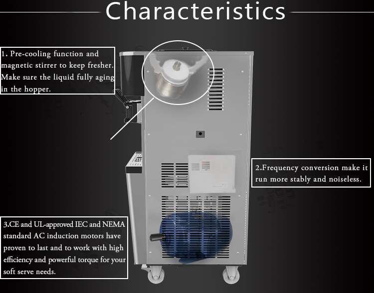 the soft ice cream machine price DW138TC with touch screen machine for sale