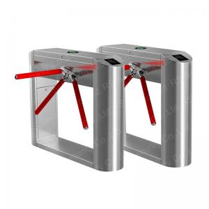 China Fingerprint Identify Tripod Turnstile Retail Stores Iso9001 High Safety Waist High Barriers Led Lamp on sale
