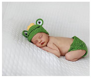 newborn baby frog hat cap cotton handmade Photography Prop Animal Hat Cap