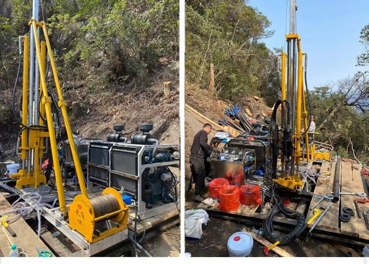 Modular Hydraulic Rock Core Drill Rig Lightweight For Remote Area Drilling