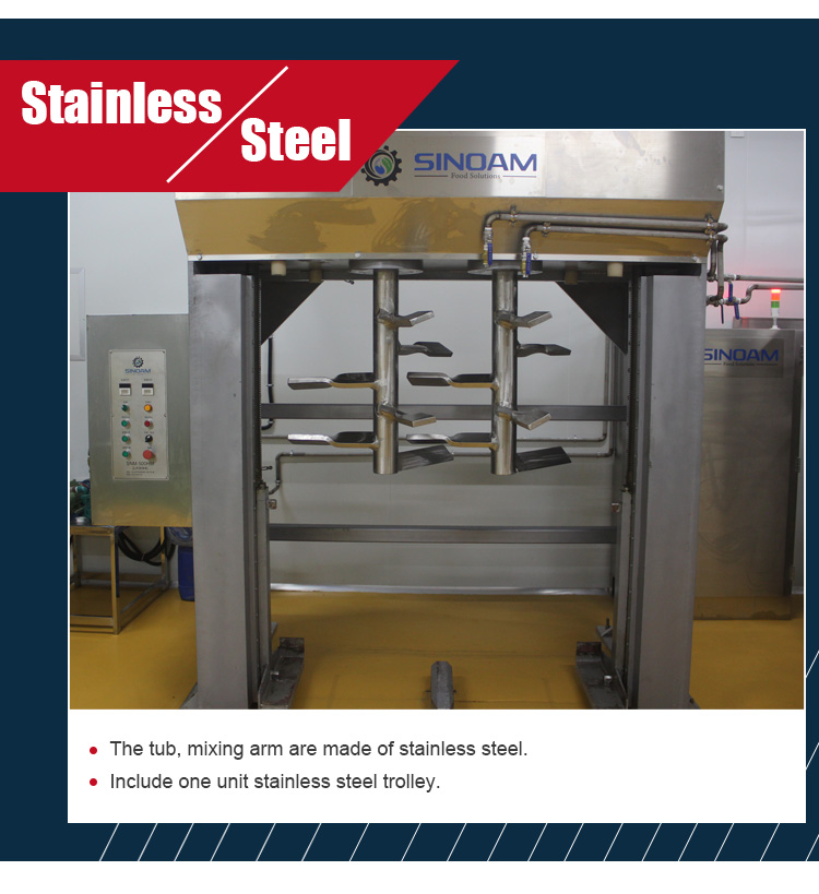 600Kg Per Batch Biscuit Making Machine Commercial Kneader Automatic Big Baking Vertical Dough Mixer