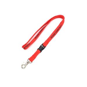 Safety Breakaway Custom Tubular Lanyards 530mm/1060mm Length Thumb Trigger