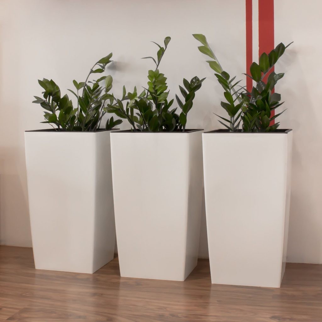 Modern Fiberglass Flower Pots Real or Artificial Tree Planters Customizable