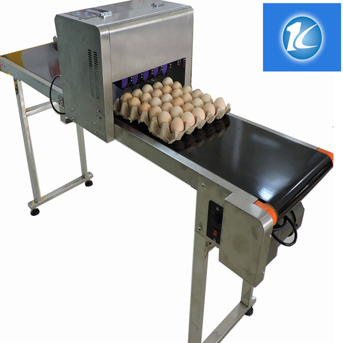 SGS Egg Stamping Equipment / Egg Printer Machine With 6 Head