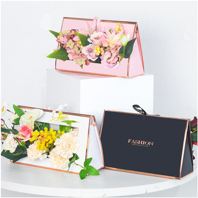 Custom Order Luxury Colorful Rigiding Paper Flower Gift Box With Logo Personalization