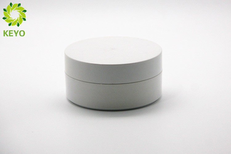 White ABS Plastic Face Mask Jar Thick Wall Wide Mouth Body Butter Containers 50g