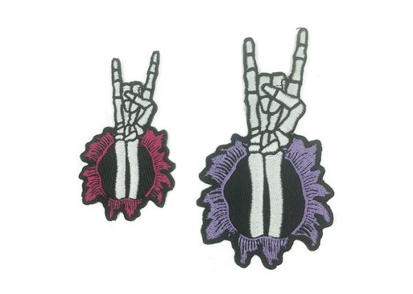 Heat Cut Border Sew On Embroidered Patches , Eco Friendly Embroidered Badge