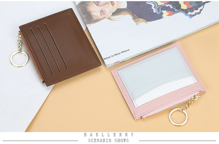 Fashion Zipper Pocket Ladies Wallets Purse for Women Package Size 12cm * 10cm * 1cm