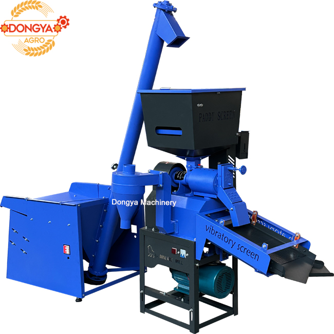 DONGYA AGRO Above 300kg Capacity 6N50L-2024 with Elevator Vibrant Rice Mill Machine Single Phase 4hp