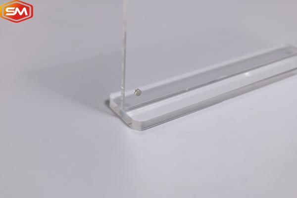 Quality Modern Design T Shape Magnetic Acrylic Sign Holder Shop For Party for sale