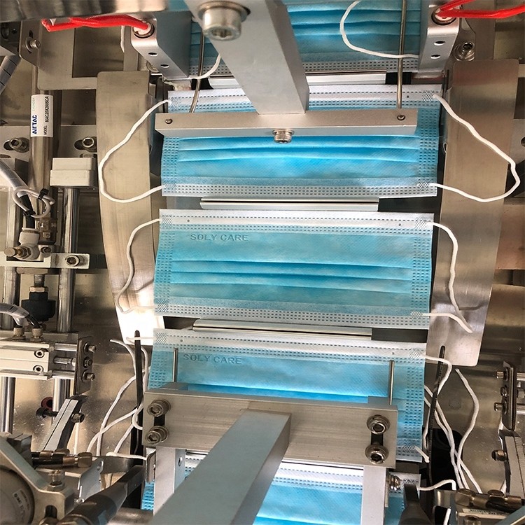 Antiviral 120 Pcs/Min 3 Layer Disposable Mask Making Machine