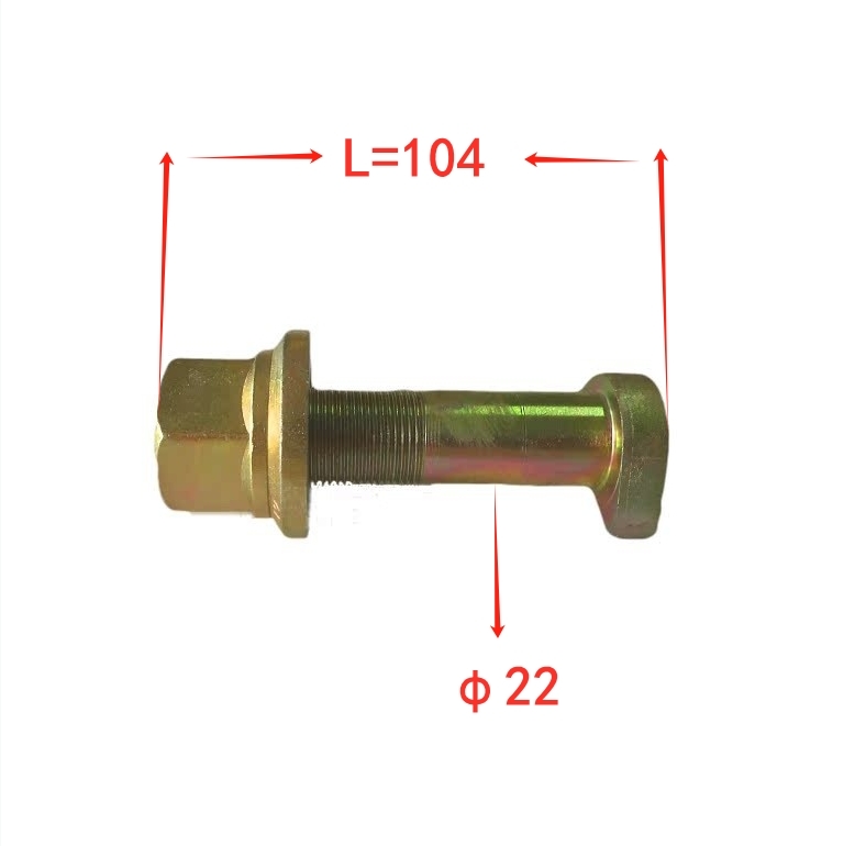 High Strength Wheel Bolts 40Cr for Golden Dragon Buses 22*104