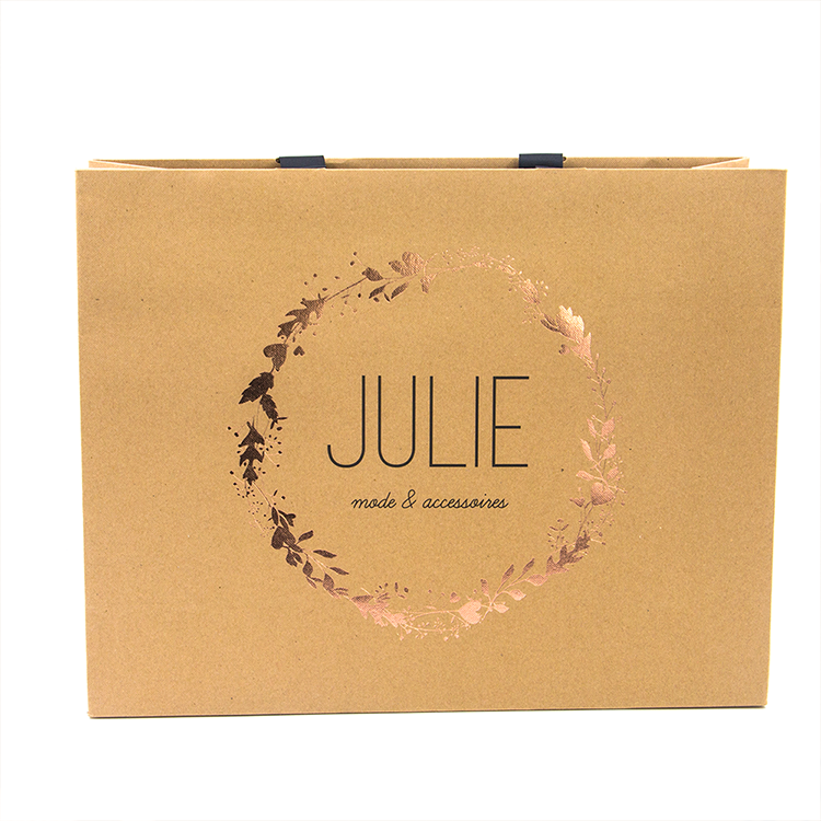Personalised Brown Paper Bags Embossed Debossed Surface Finishing Treatment