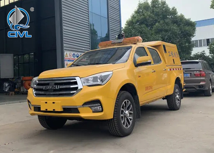 Isuzu Pickup Emergency Rescue Car Advance Rescue Truck Isuzu 103kw Engine Rescue Toolbox Jack / Lamp