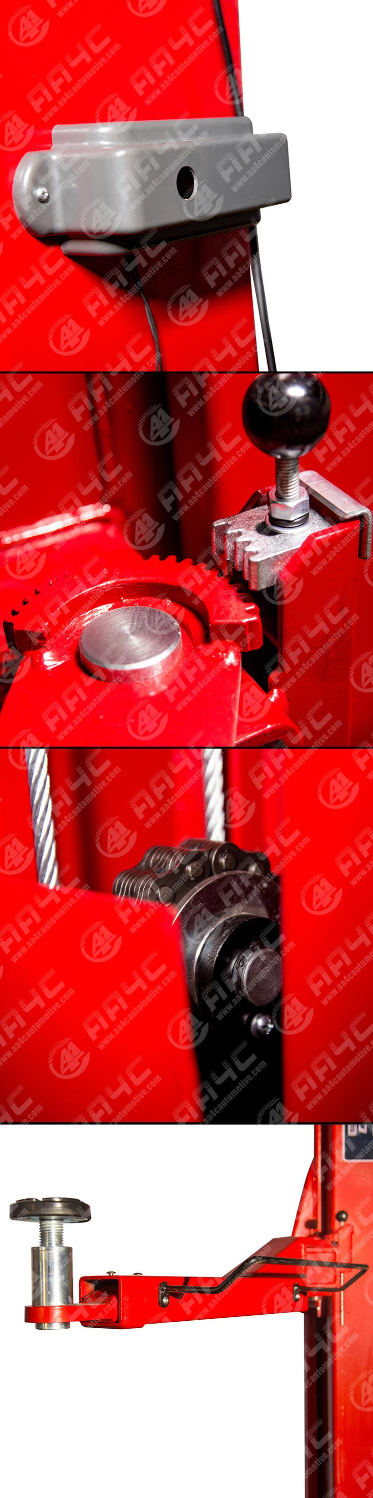 Automotive Two Post Hydraulic Car Lift For 8 Foot Ceiling 4T 8000 Lb Automatic Unlock