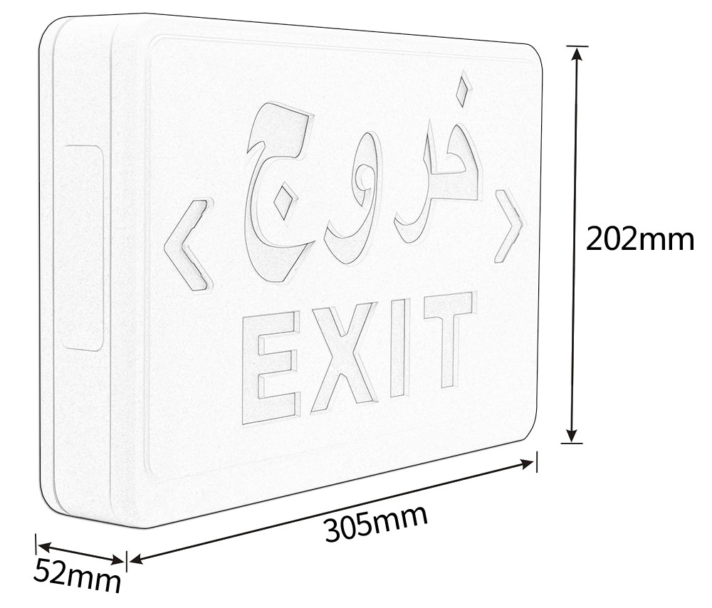 CRI70 Lithium Ion Battery Emergency Light White 3W LED Exit Light