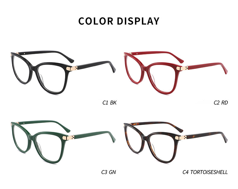 Full Rim Acetate Optical Frames Glasses OEM Eco Friendly With Flexible Spring Hinge