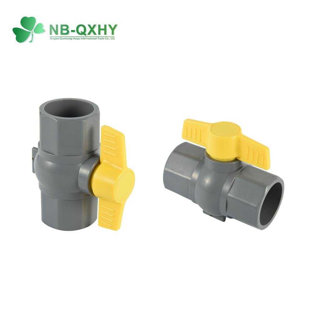 China Plastic Water Butterfly Handle PVC Octagonal Female/Male Ball Valve