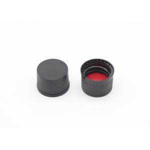 China 12mm Threaded Plastic Caps , Black Polypropylene Small Plastic Caps on sale