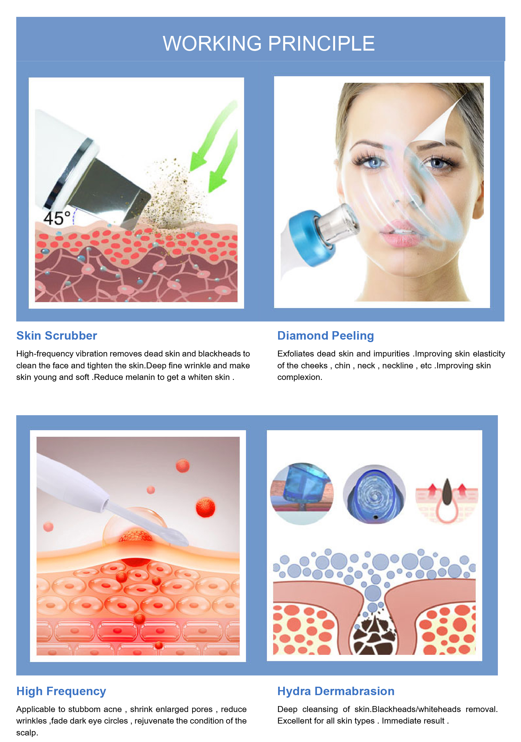 Diamond Peeling H2o2 Hydra Water Jet Aqua Peel Facial Care Microdermabrasion Hydra Dermabrasion Machine with 14 Handles