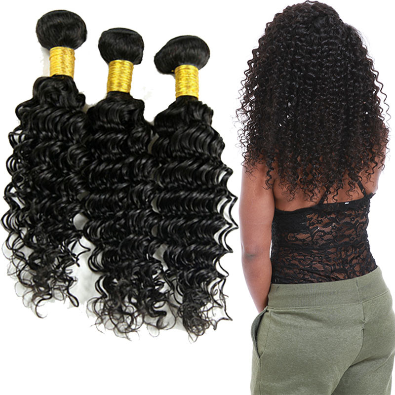 Full Wet Deep Wave Virgin Hair Bundles No Tangling No Shedding Hair Bundles