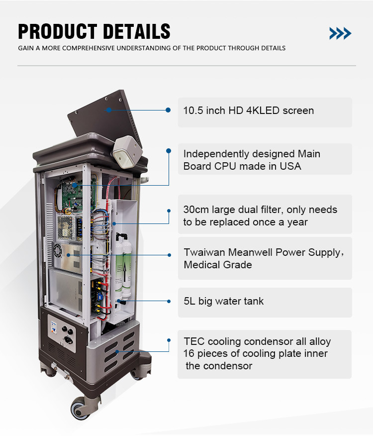 Fully Customizable English Laser Hair Removal Device with 260J/cm2 Energy and 1-10Hz Repetition Rate