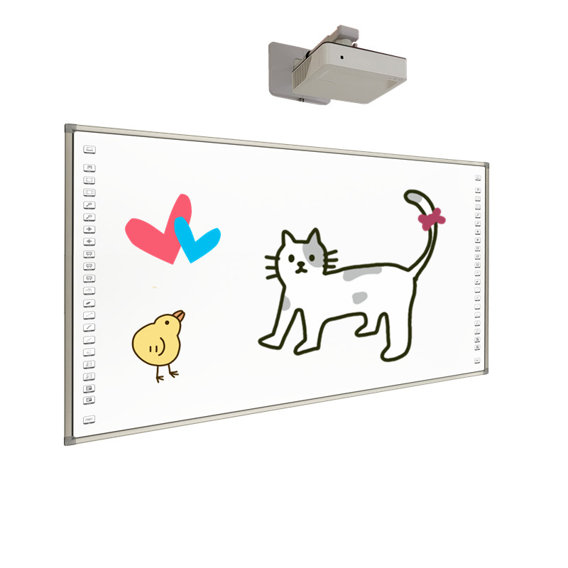 Interactive Whiteboard For Education/Business, Wall Mounted Smart Whiteboard 102 Inch Size