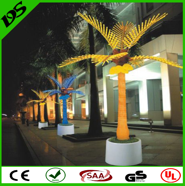 2016 Promotion China made Led artificial coconut tree, outdoor led palm tree light for dec