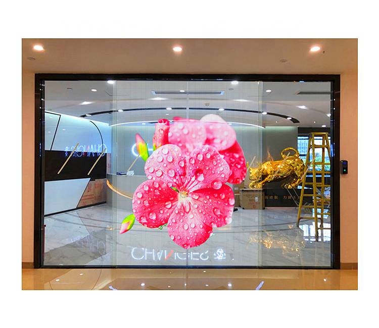 P2.8 P3.9 P7.8 P10 Outdoor Transparent Led Screen Panel For Glass Window