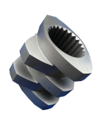 6542 / Tool Steel Twin -Screw Plastic Extruder Screw Elements Wear Resistance For TEM Japan Machine