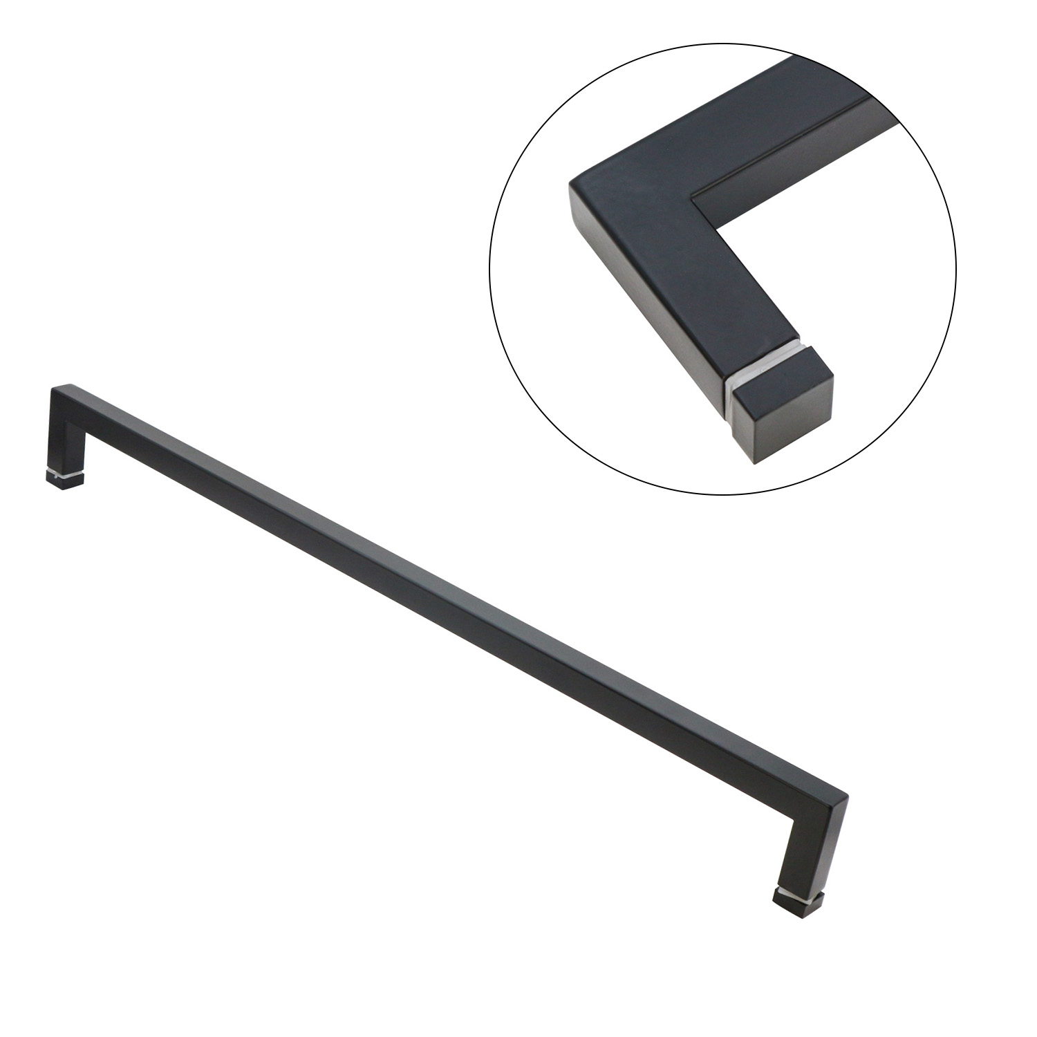 Modern Square Golden Stainless Steel Shower Room Door Handles for Bathroom Glass Door