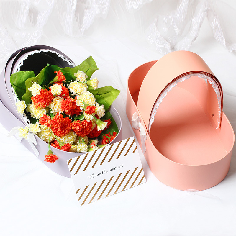 Custom Order Accepted Colorful Flower Necklace Gift Jewelry Round Paper Acrylic Boxes