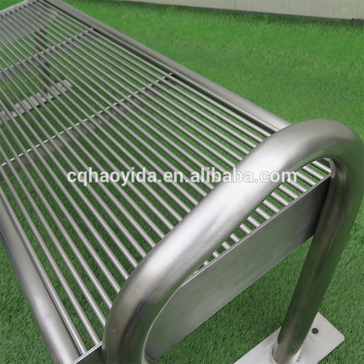Outdoor Powder Coating 1250mm Steel Garden Benches