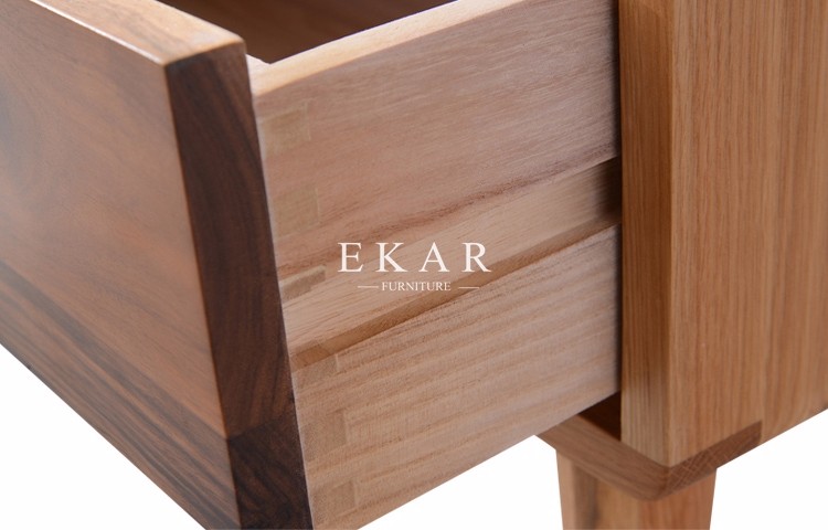 European Bedroom Furniture 4 Legs Wooden Bedside Night Stand Tables