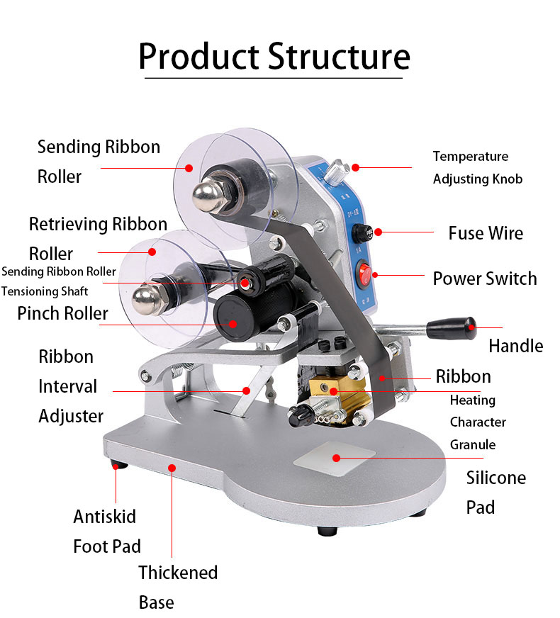 Plastic Packaging Material Semi Automatic Coding Machine Durable and Easy to Operate