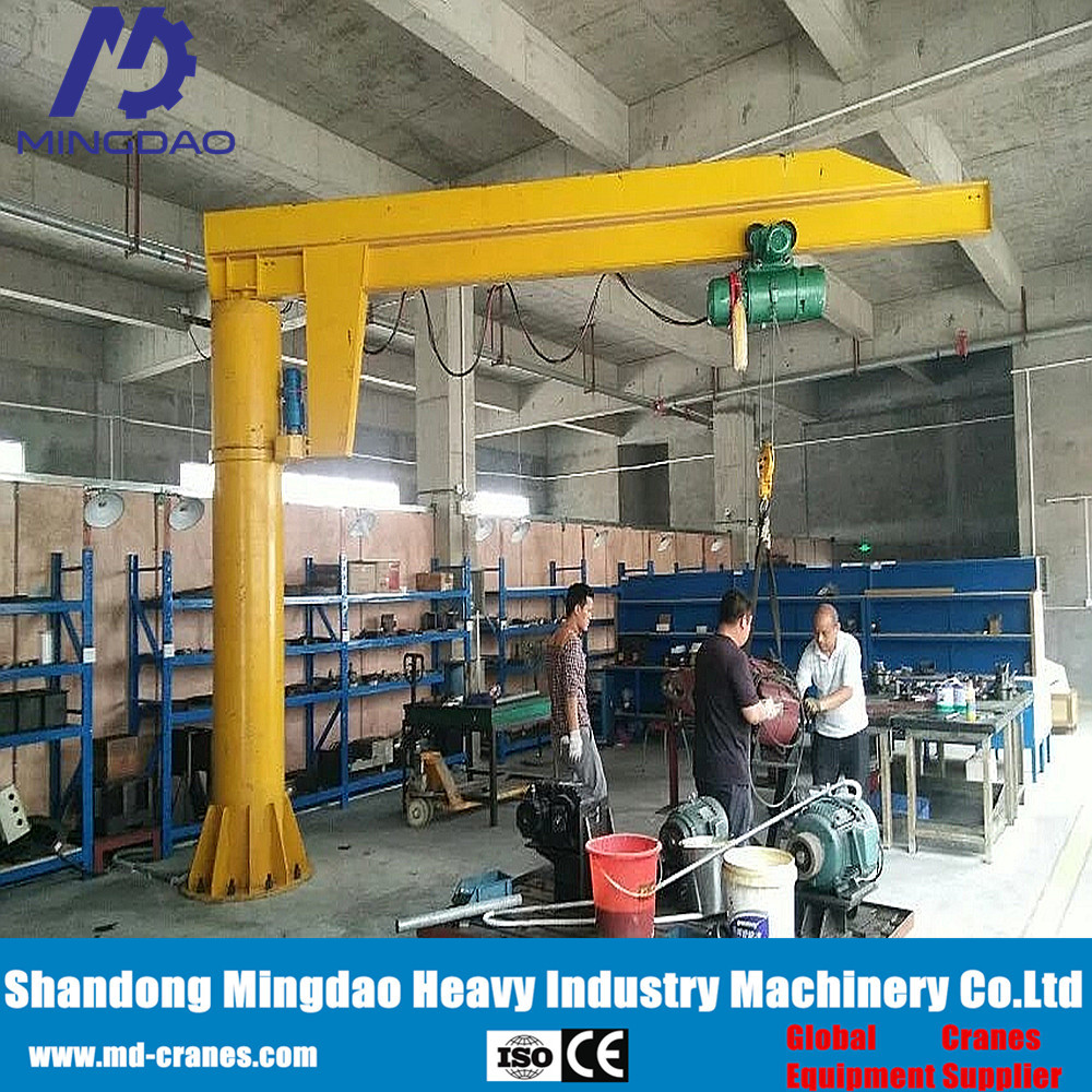 Workshop Indoor Using 1 ton 2 ton 3 ton 5 ton Pillar Mounted Jib Crane