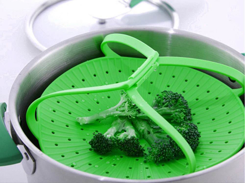 Multifunctional High Quality Cooking Steamer Silicone Folding Basket Food Cooking Steamer