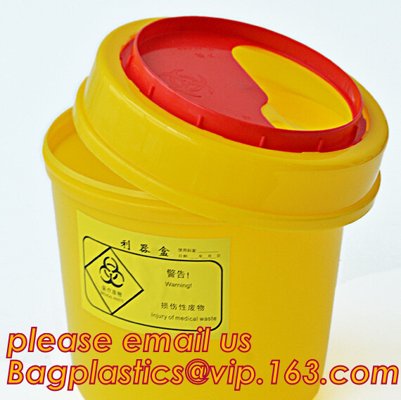 Medical Disposal Bin Sharp /Safe SharpS Containers biohazard needle disposal sharp container, Plastic Wheeled Trash Can
