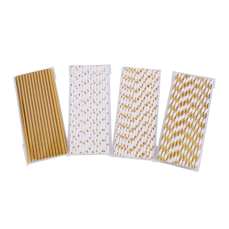 Custom Waterproof Biodegradable Kraft Paper Drinking Straws