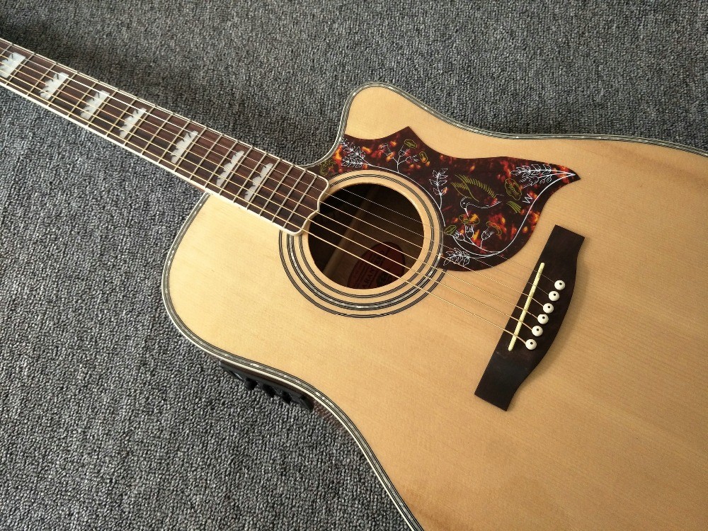 Factory customization Solid Spruce Top Mt D45c Cutaway Electric Acoustic Guitar