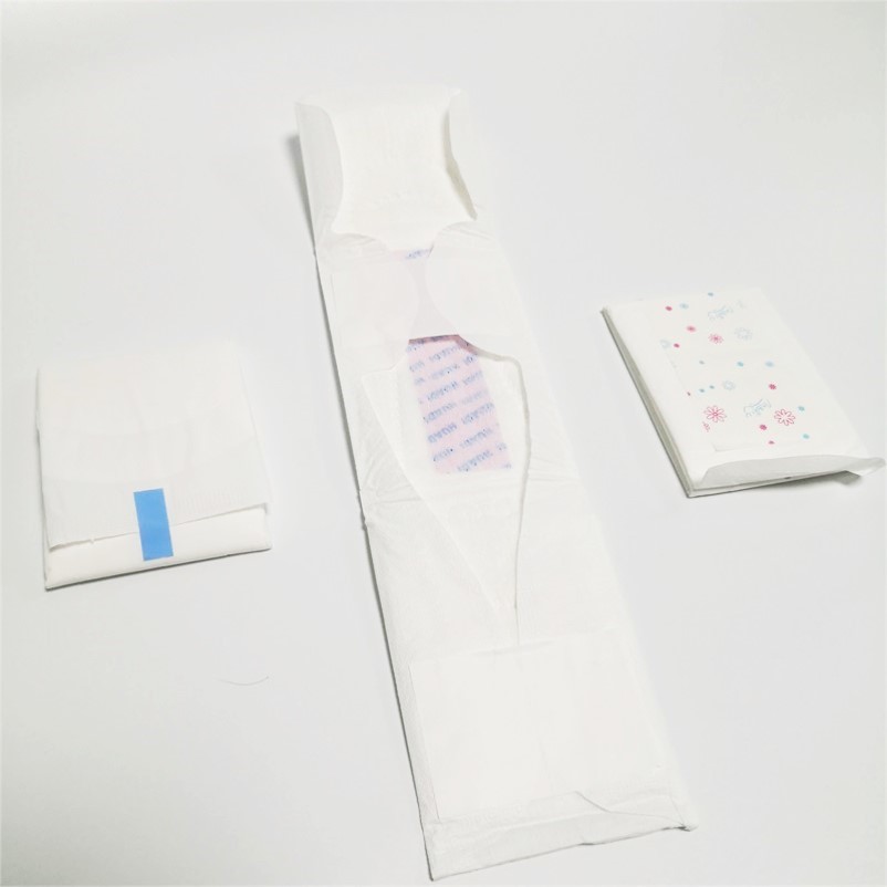 Organic Cotton Lady Anion Female Sanitary Napkin PE Film