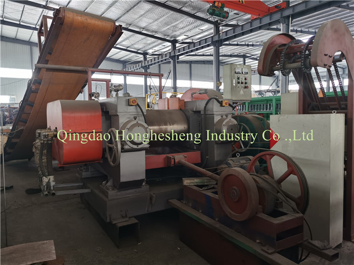 Two Roll Rubber Grinder Waste Tire Cracker Mill Rubber Crusher