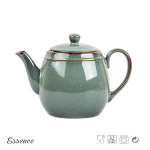 1385ml Ceramic Teapot Set / Stoneware Teapot Bulk With Reactive Glaze