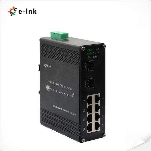 Industrial 8-Port 10/100/1000T 802.3at PoE + 2-Port 100/1000BASE-X Ethernet